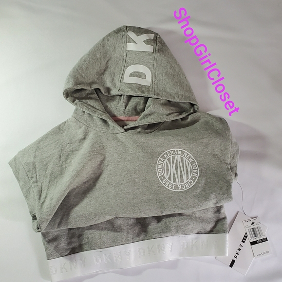 DKNY Sport Sleeveless Hoody Gray M(8-10)